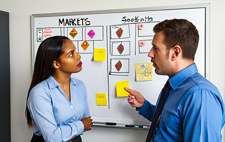 **
A diverse team brainstorming and identifying potential risks in a modern office. Sticky notes with various risk categories (financial, operational, market, etc.) are displayed on a whiteboard. The atmosphere is collaborative and proactive, with team members actively discussing and analyzing different scenarios.
**